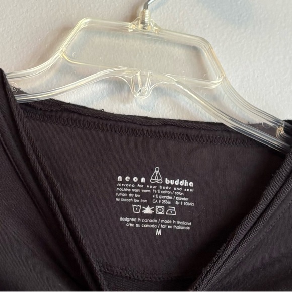 NEON BUDDHA BLACK TOP WITH UNIQUE BUTTONS - Picture 3 of 5